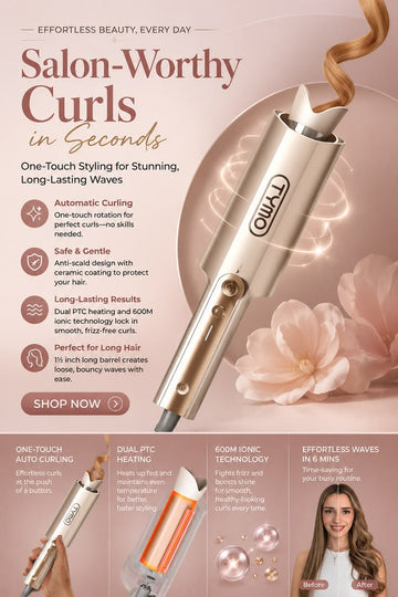 3-in-1 Automatic Curling Iron Large Wave Styling Curler