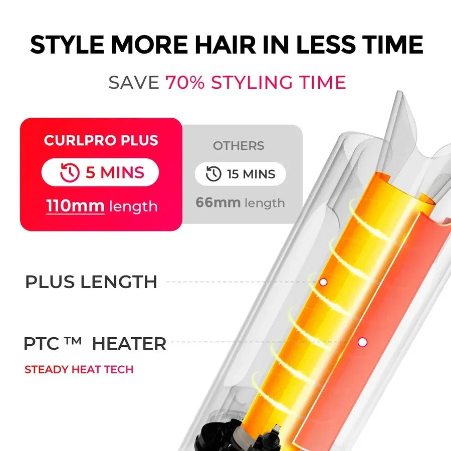3-in-1 Automatic Curling Iron Large Wave Styling Curler